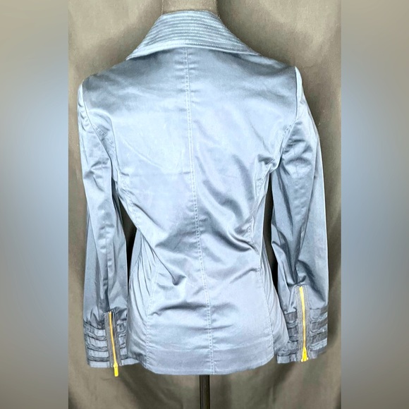 🤩 NEW ITEM! Z SPOKE by ZAC POSEN NAVY BLUE Coat Gold Zipper - Picture 8 of 13